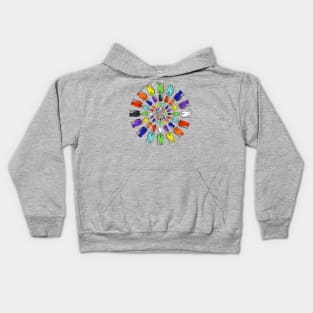 Ever Decreasing Circles of Rainbow Cats Kids Hoodie